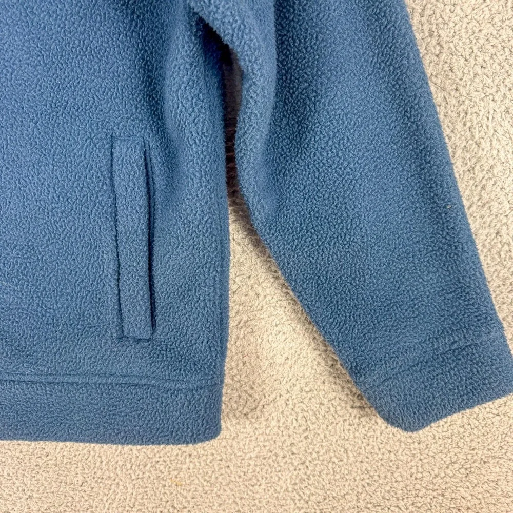 Orvis Fleece Jacket Mens Medium Blue Full Zip Sherpa‎ Pile Pockets Outdoor Logo